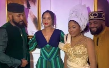 Banky W & Adesua Etomi Attend Mercy Chinwo’s Wedding Event (Photos)